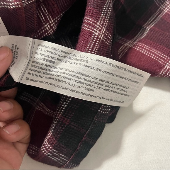 Abercrombie Kids Girls Size 5/6 NWOT Button Down Shirt Flannel Soft Casual - Picture 6 of 6